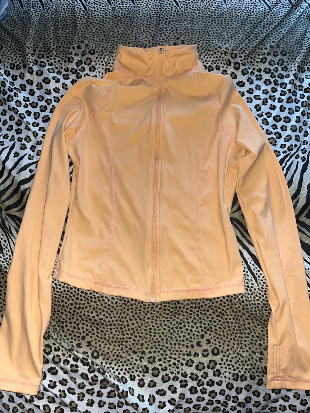 Women’s Peach Zip-Up Bomber Jacket